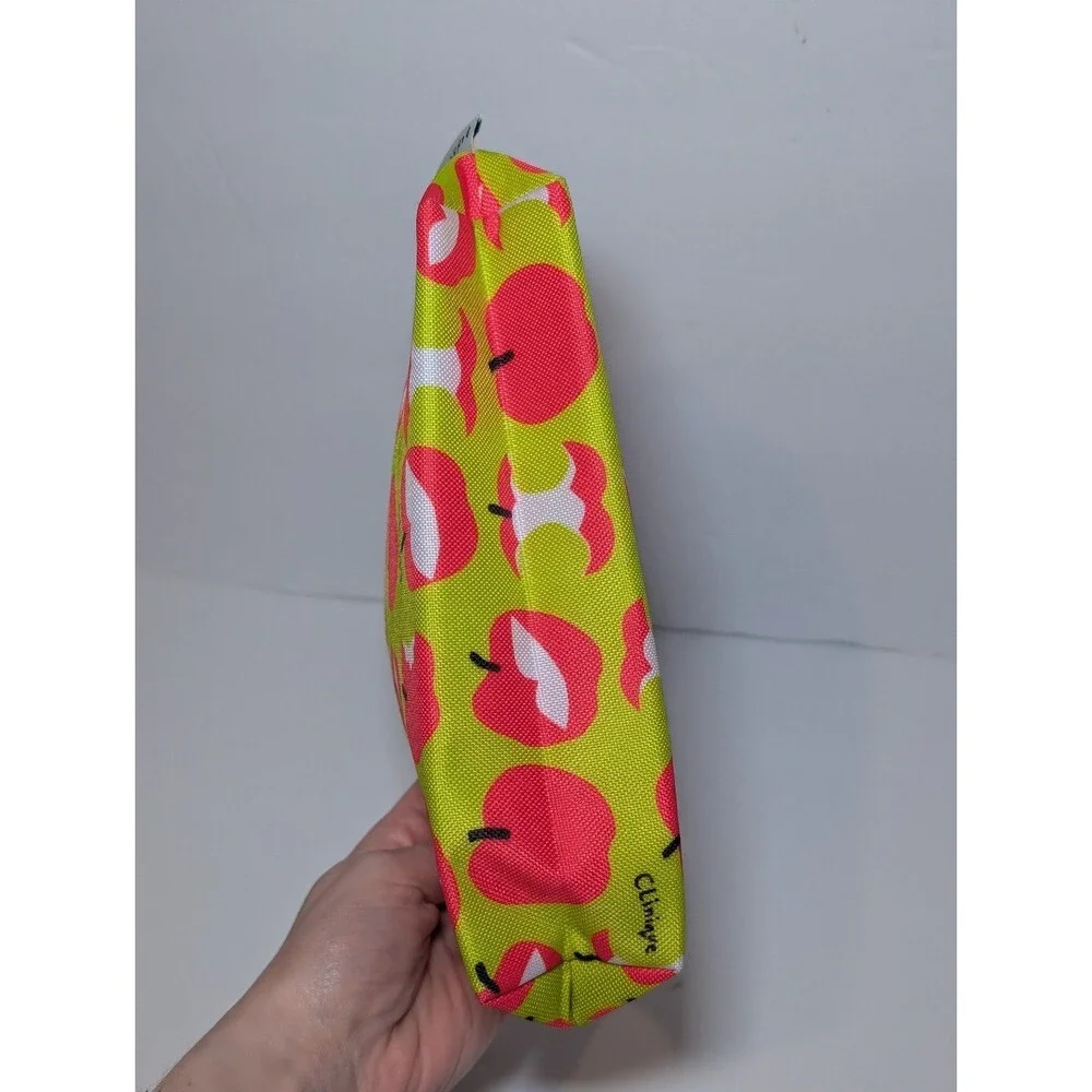 Clinique x Donald Robertson Apple Print Cosmetic Makeup Pouch